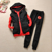 Load image into Gallery viewer, Autumn and winter new Fashion women suit women's tracksuits casual set with a hood fleece sweatshirt three pieces set