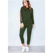 Load image into Gallery viewer, Z&P 2019 2Pcs Women Ladies Tracksuit Crop Hoodies Sweatshirt Pants Sets long-sleeved Suit Casual Sportswear
