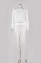 Load image into Gallery viewer, Lossky Women Set knitted suit 2019 Casual Track Suit O-neck Long Sleeve solid Bodycon  women's sports suits spring Autumn Winter
